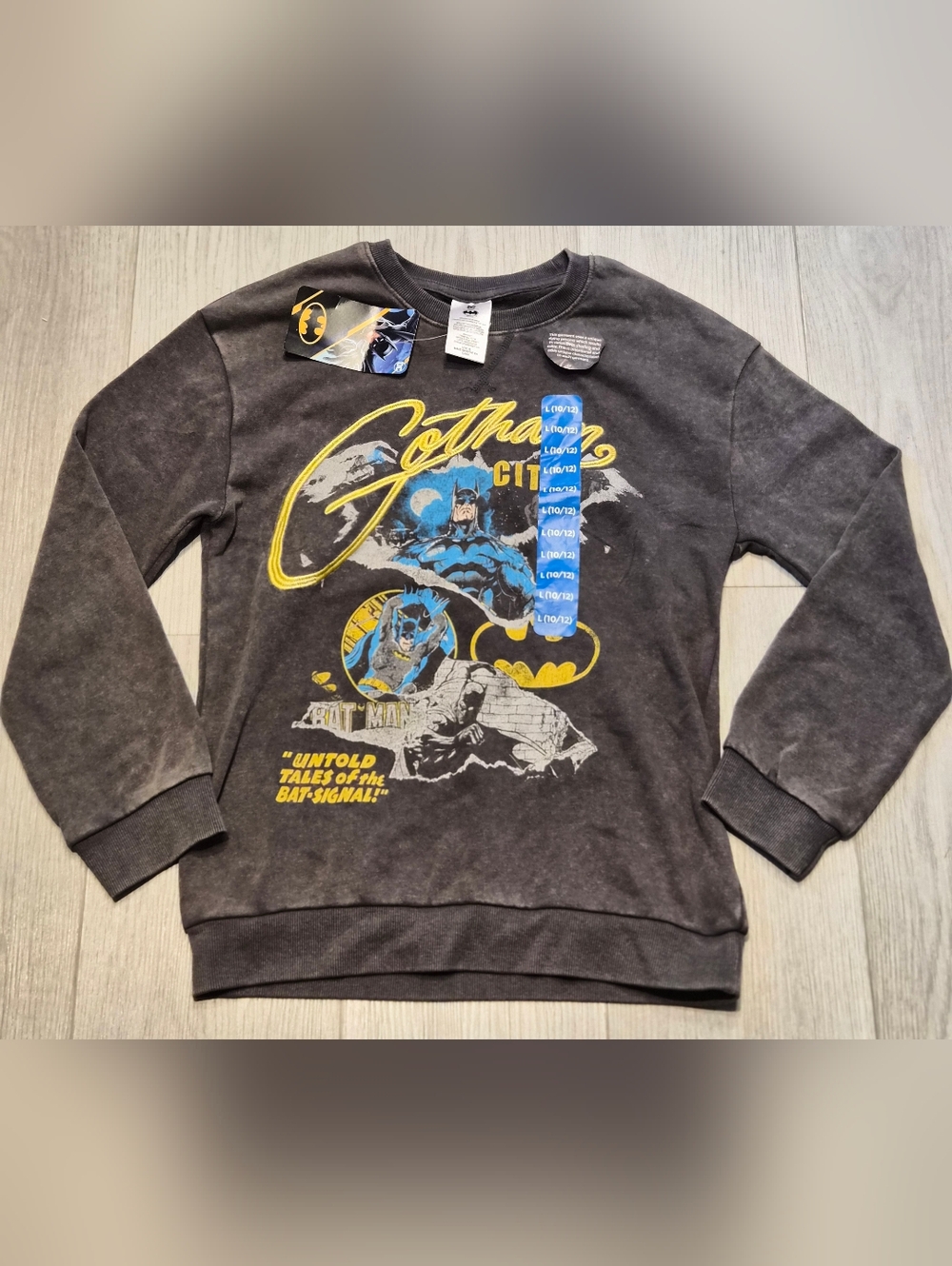DC Boys Black and Yellow Batman Gotham City Sweatshirt